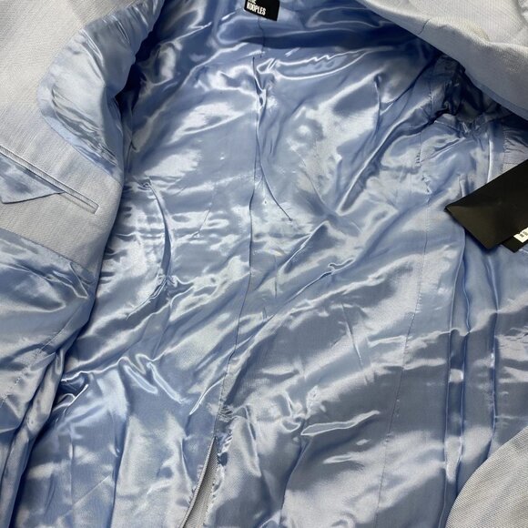 NEW THE KOOPLES Women’s Two-Button Tend Blazer Light Spring Blue Size 42 - Picture 2 of 12